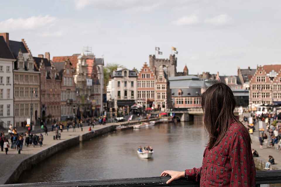 Live view of Graslei, Ghent