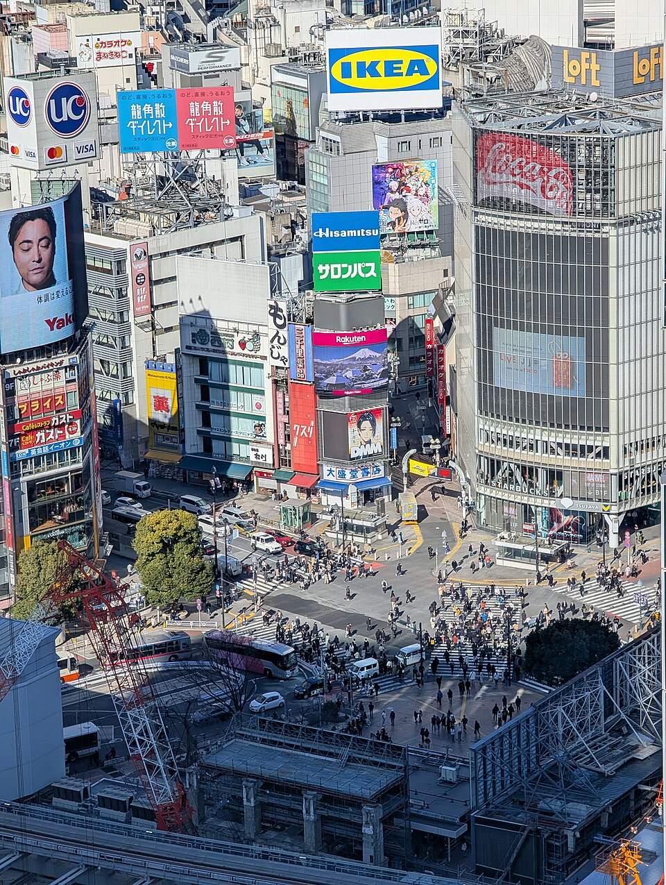 Live view of Shibuya Crossing, Tokyo